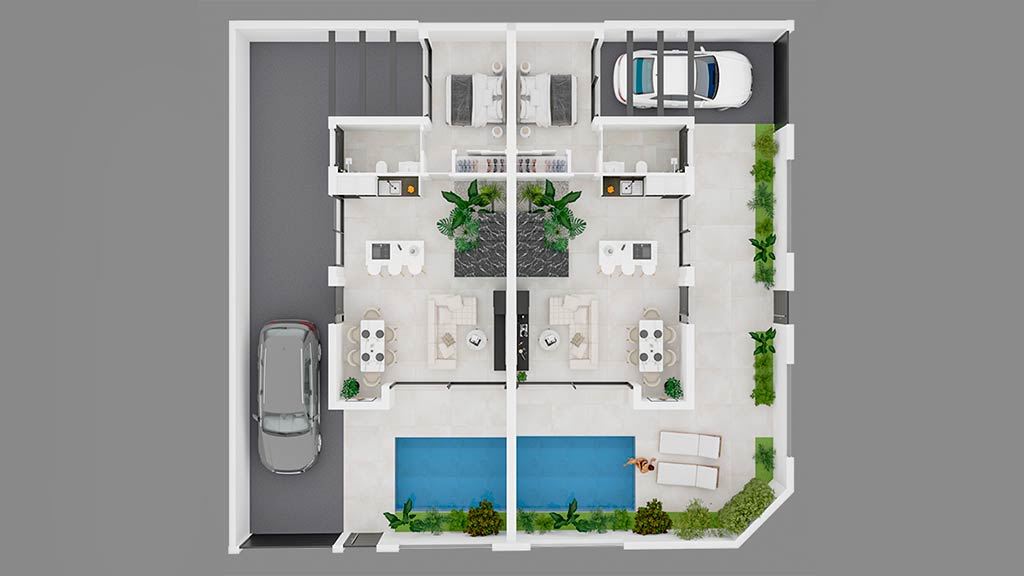 render -3d-inmobiliarias plano edificio desde arriba