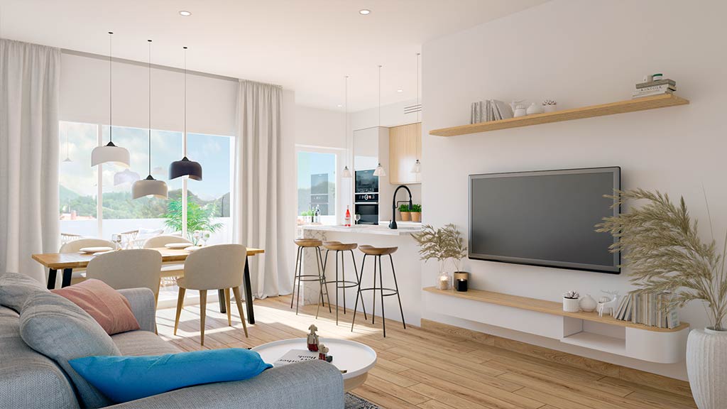 render interior salón